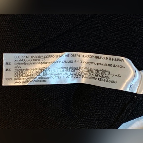 NWT Zara Black Fringe Stretch Mini Skirt Women’s Size Large Y2K Boho Glam Gatsby - Picture 9 of 9